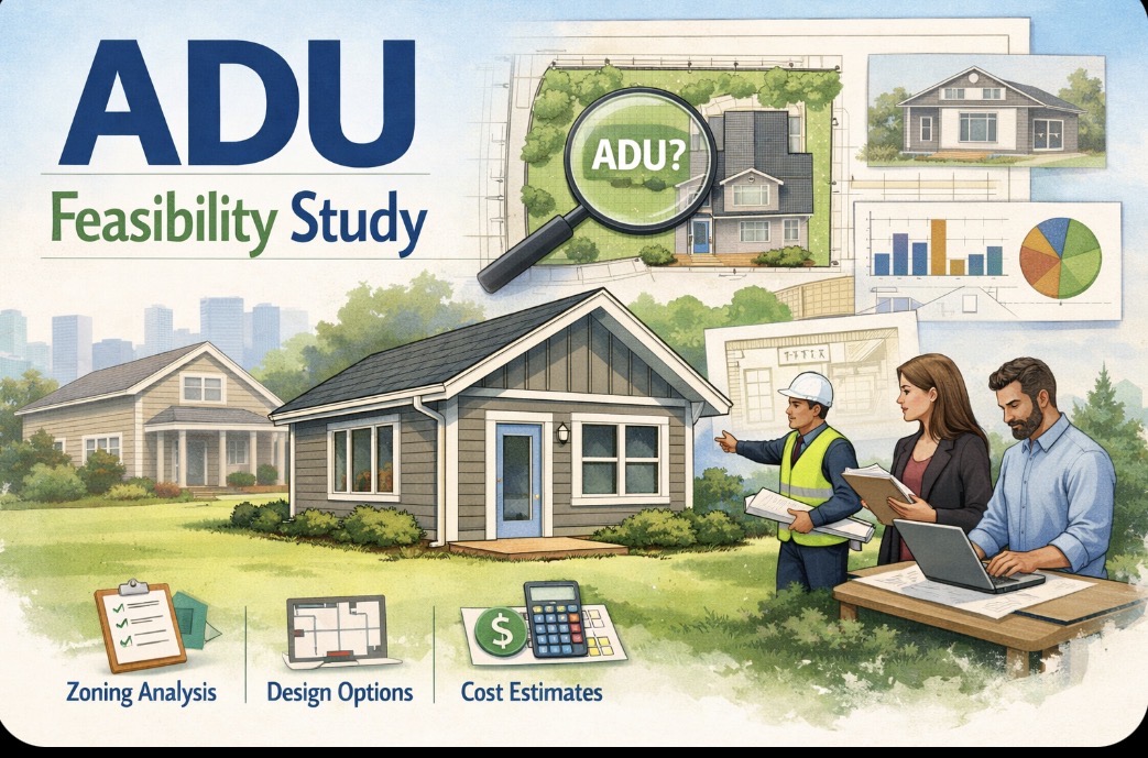 Illustration of a home energy audit with professionals assessing and data charts.